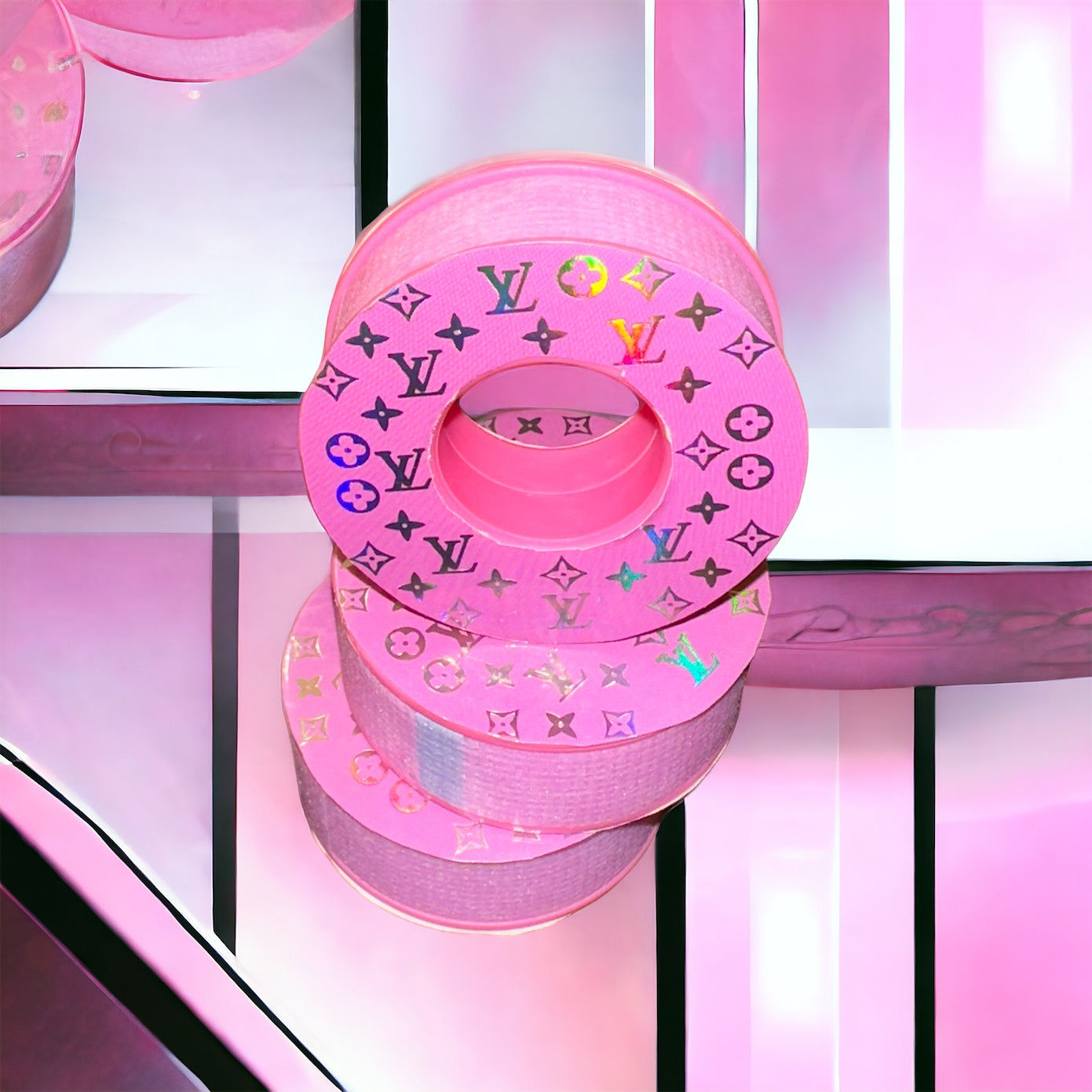 LV Silicone Hot Pink Dermalock Tape